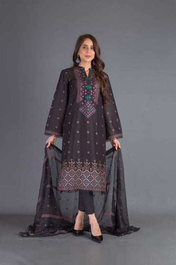 Bareeze Aqs E Gul Range Bnl1073 Black Collection 2021